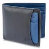 Lucleon Portefeuille Et Porte-cartes Lincoln En Cuir Bleu Marine Et Bleu Cobalt Anti-RFID grande marque pas cher 22