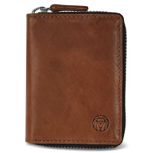 garantis authentique Lucleon Porte-cartes En Cuir Brun Havane Anti-RFID Cambodia 12