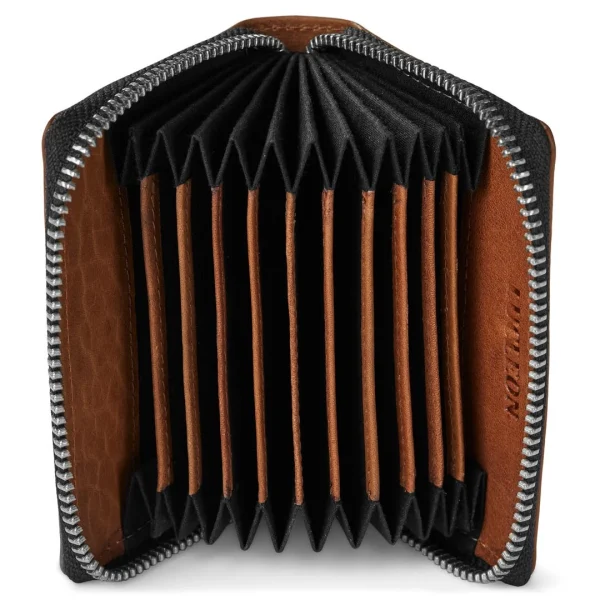 garantis authentique Lucleon Porte-cartes En Cuir Brun Havane Anti-RFID Cambodia 3
