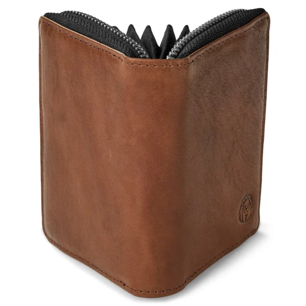 garantis authentique Lucleon Porte-cartes En Cuir Brun Havane Anti-RFID Cambodia 6